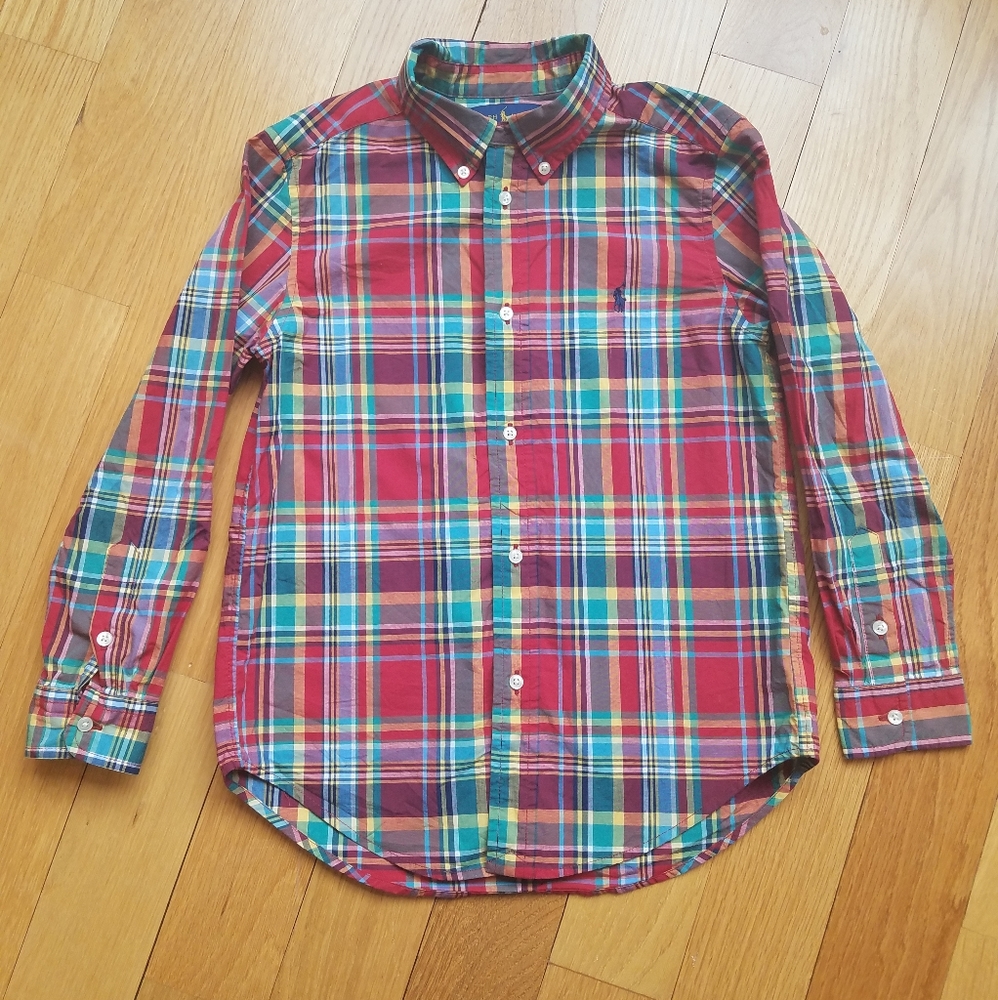 Ralph Lauren Boys Size 7 Cotton Poplin Shirt